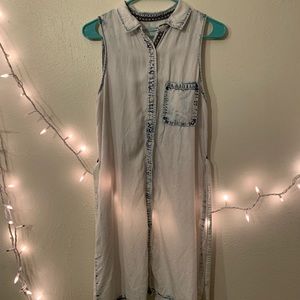 Maurice’s Denim shirt dress with tie-waist